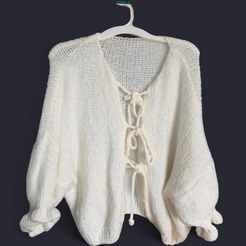 Cozy White Knit Sweater